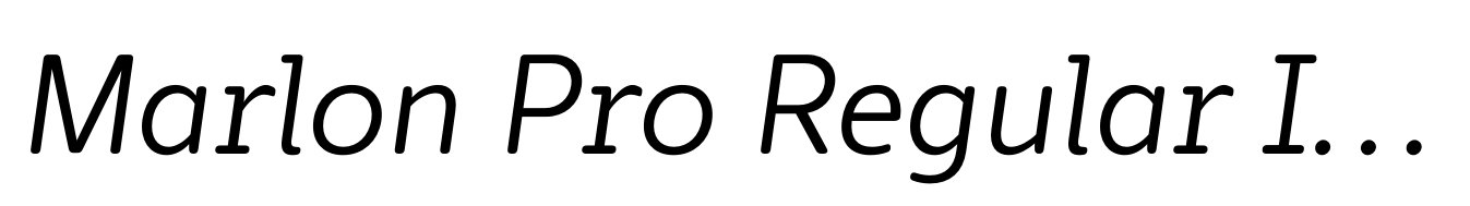 Marlon Pro Regular Italic